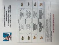 Essensplan f&uuml;r die aktuelle Woche