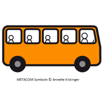 gelber Bus als Metacom-Symbol