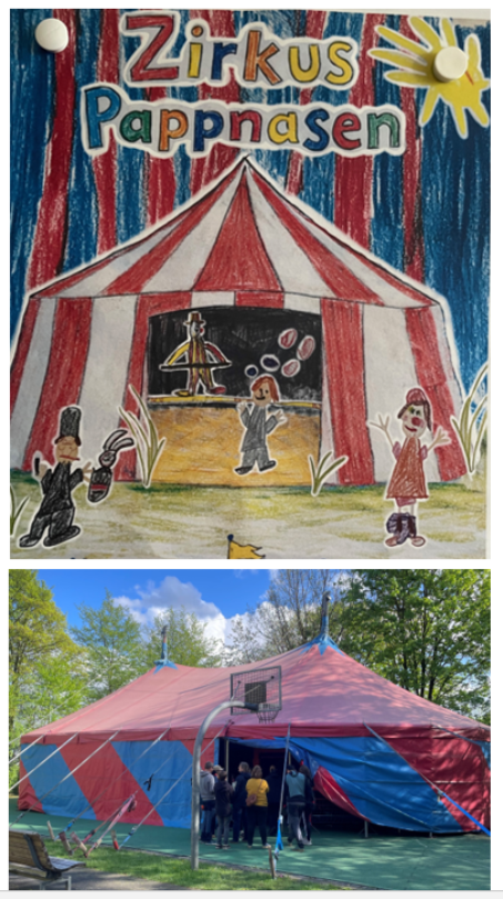 Zirkuszelt gemalt und echt